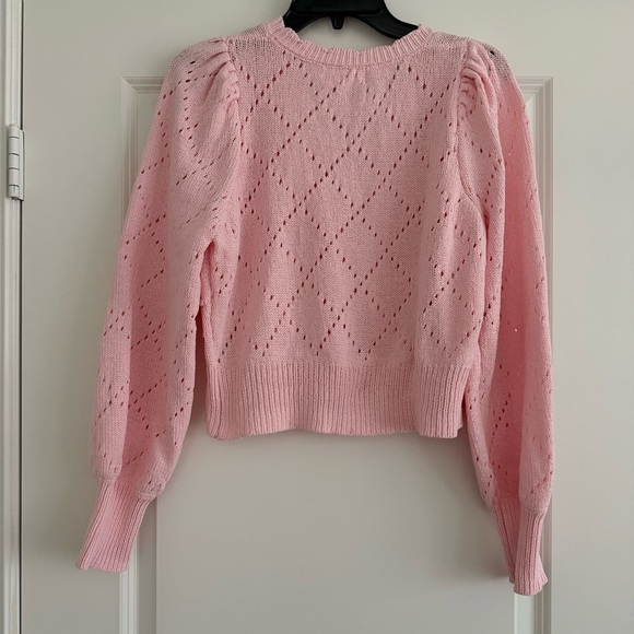 JESSICA SIMPSON PINK KNIT CARDIGAN SIZE MEDIUM - Picture 2 of 4